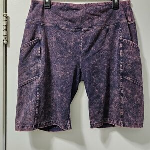 Women's Pink Mineral Wash Shorts